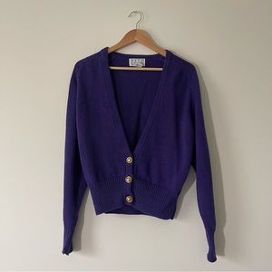 Deep Purple Knit Cardigan